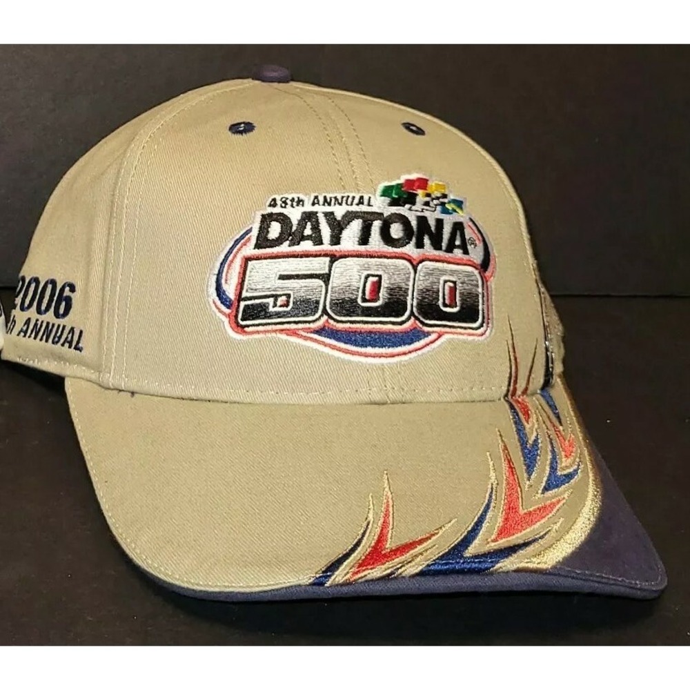 ISC Nascar 2006 48th Annual Daytona 500 Hat Great American Race Tan Navy
